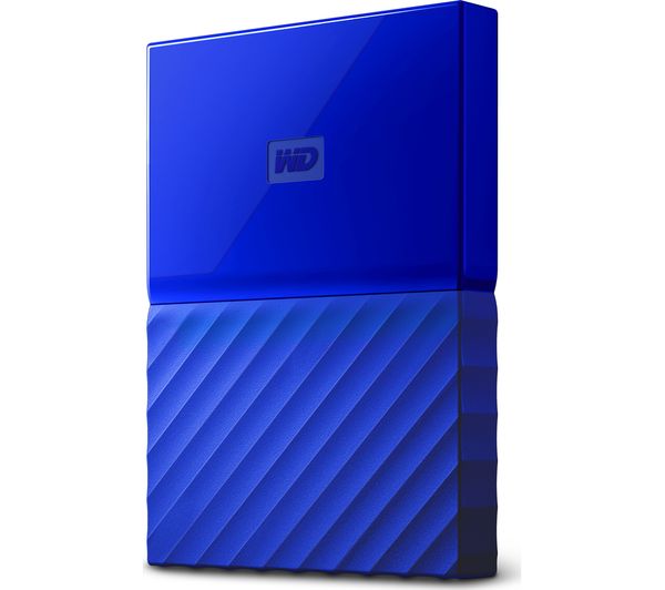 WD My Passport Portable Hard Drive - 1 TB, Blue, Blue