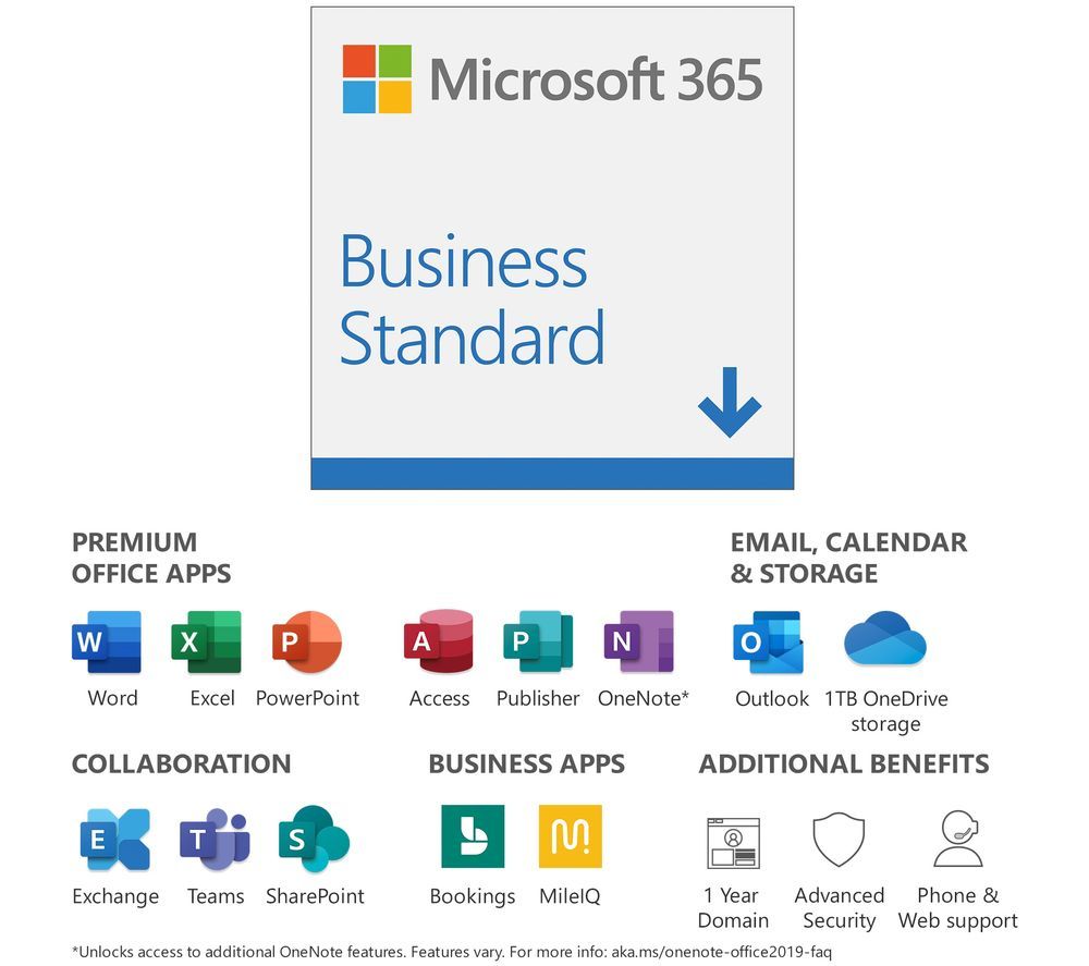 MICROSOFT 365 Business Standard - 1 year for 1 user (download)