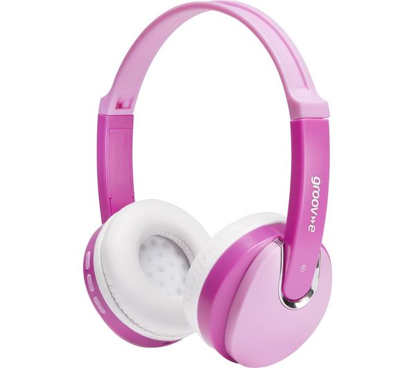 Groov E Kidz Wireless Bluetooth Kids Headphones Pink