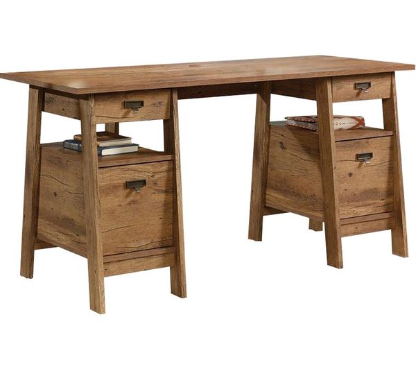 Teknik 5424127 Executive Trestle Desk Oak