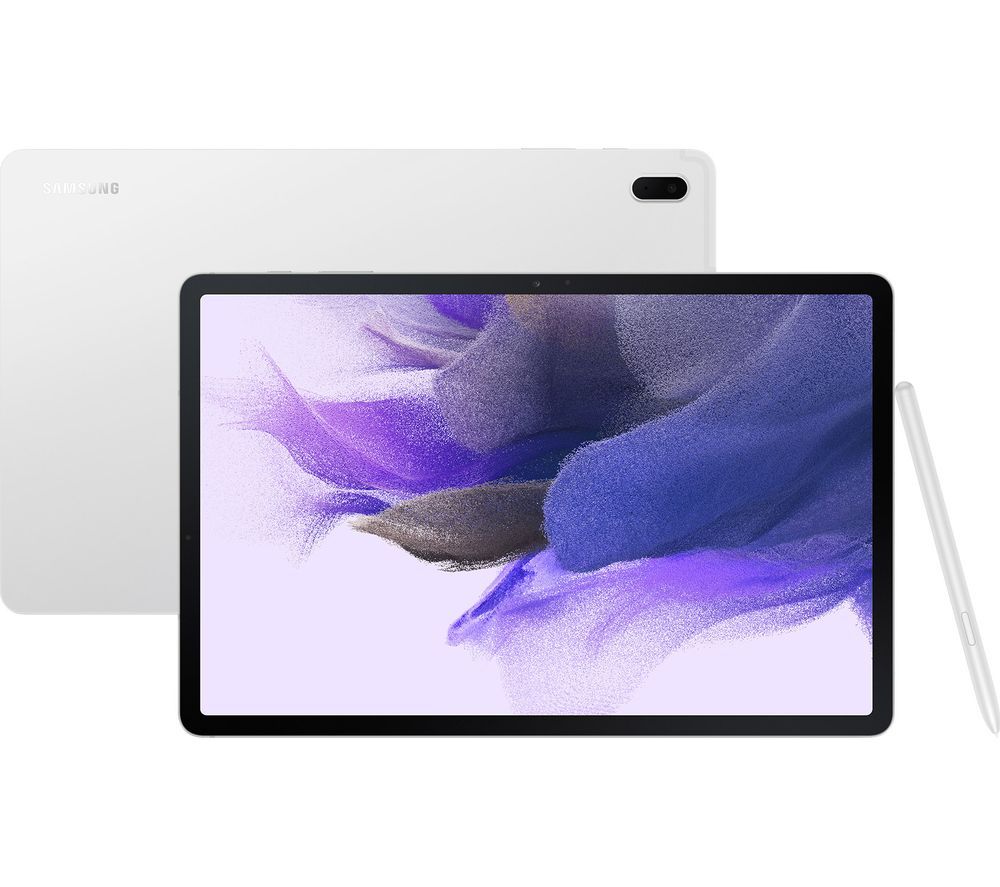 SAMSUNG Galaxy Tab S7 FE 12.4" Tablet - 64 GB, Mystic Silver