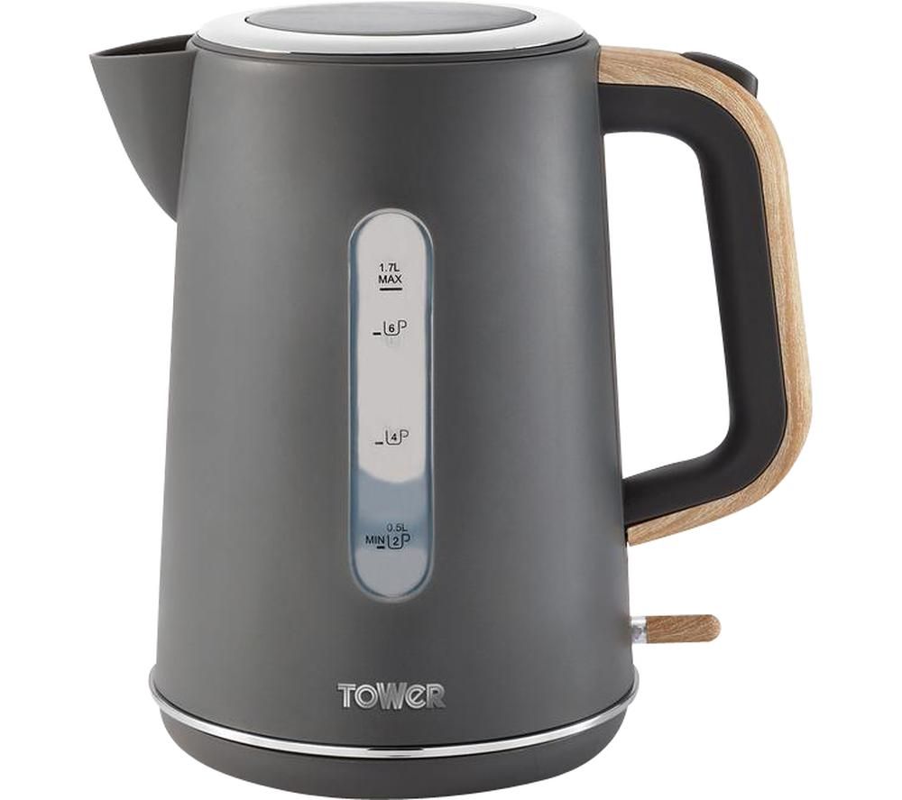 TOWER Scandi T10037G Jug Kettle - Grey