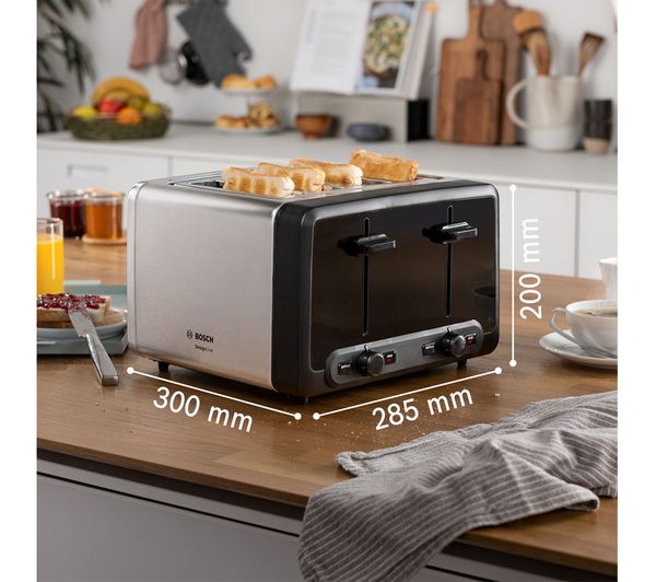 TAT4P440GB BOSCH DesignLine Plus TAT4P440GB 4Slice Toaster Silver