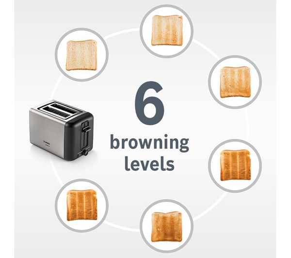 TAT4P440GB BOSCH DesignLine Plus TAT4P440GB 4Slice Toaster Silver