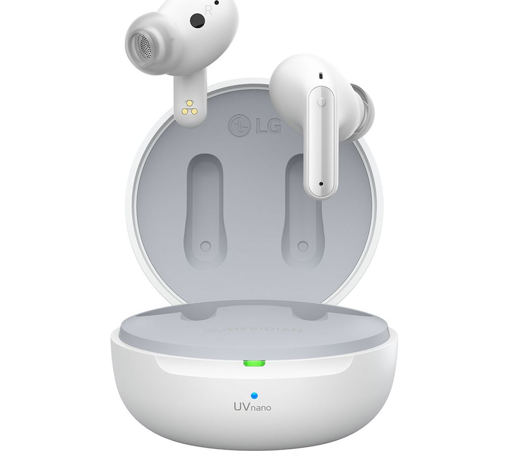LG TONE Free UFP8 Wireless Bluetooth Noise-Cancelling Earbuds - White