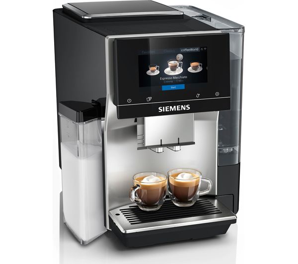 Image of SIEMENS Home Connect TQ703GB7 Smart Bean to Cup Coffee Machine - Inox & Silver