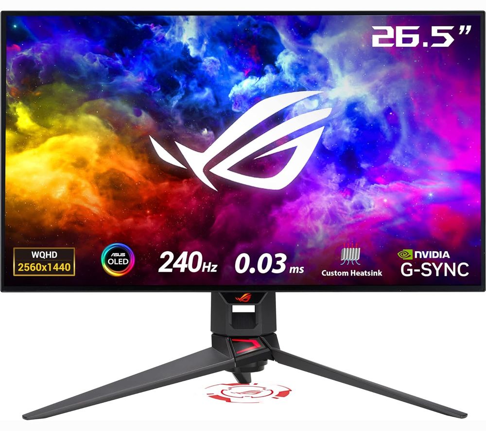 ROG Swift PG27AQDM Quad HD 26.5" OLED Gaming Monitor - Black