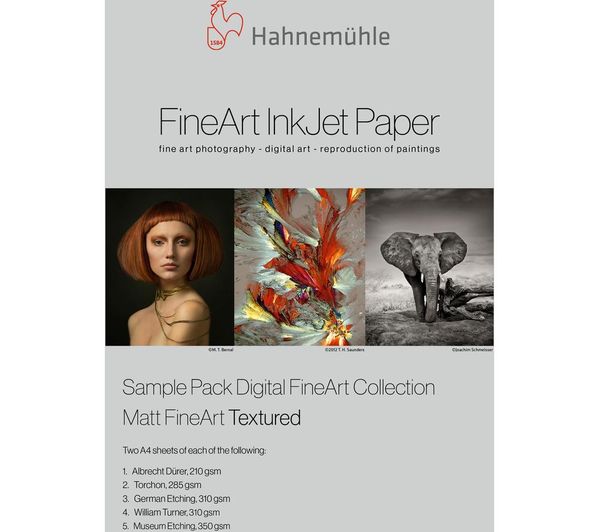 An image of HAHNEMUEHLE Digital FineArt Sample Pack A4 Matte Photo Paper - 12 Sheets