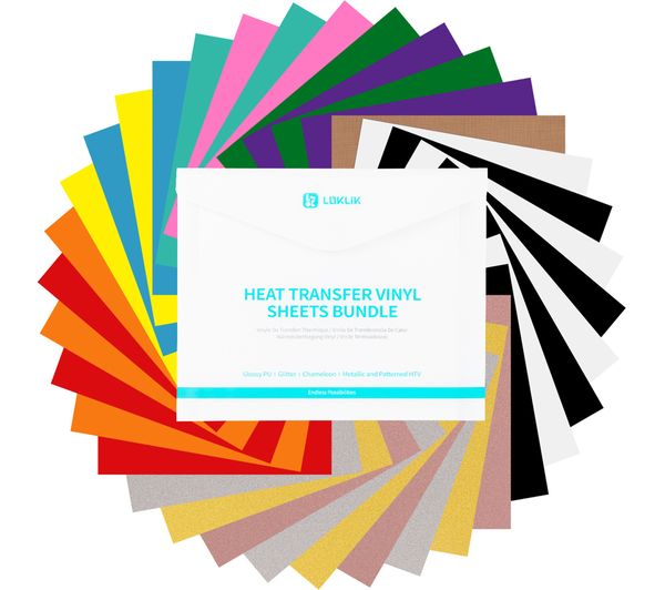 LOKLIK HTV 12" X 10" Vinyl Sheet - 36 Pack