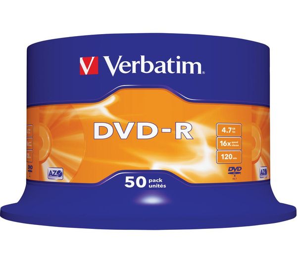 Verbatim Azo 16x Speed Dvd R Blank Dvds Pack Of 50