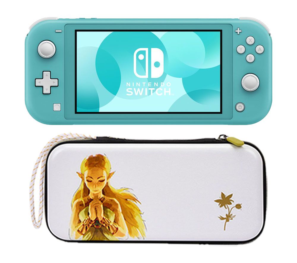 Switch Lite & Princess Zelda Slim Travel Pro Nintendo Switch Case Bundle - Turquoise