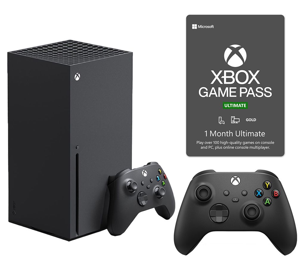 Xbox Series X (1 TB), Wireless Controller (Black) & Game Pass Ultimate (1 Month Membership) Bundle