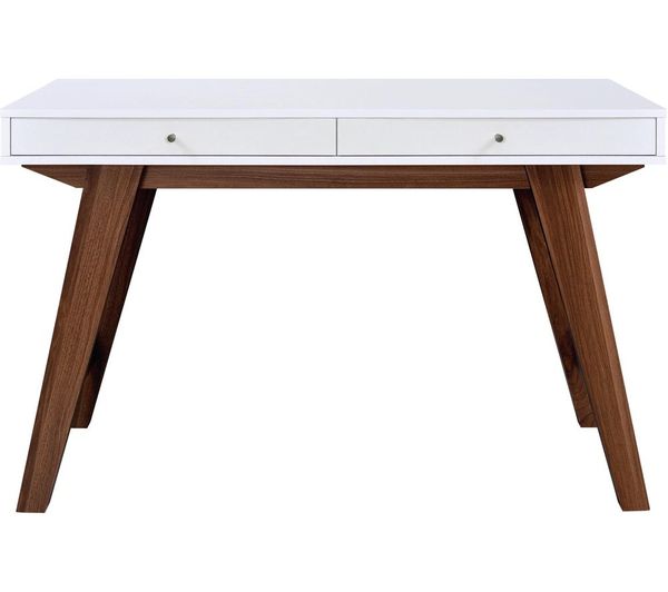 An image of TTAP Florence Home Office Desk - White & Brown
