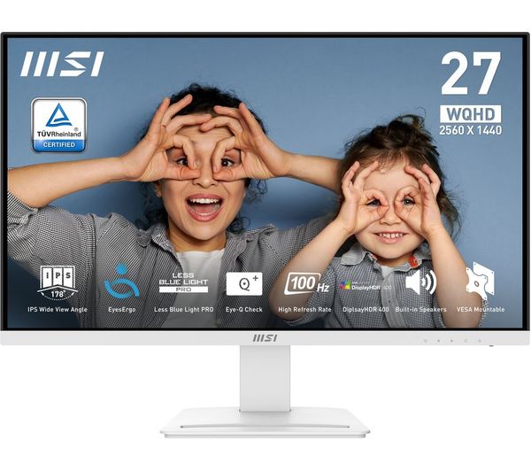 Msi Pro Mp273qw E2 Quad Hd 27 Ips Lcd Monitor White