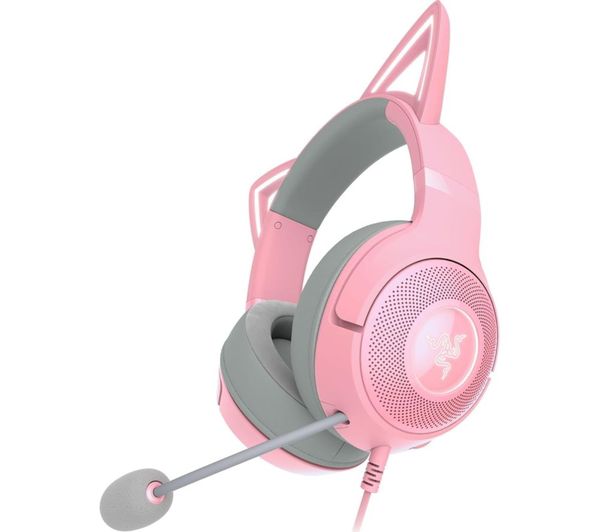 An image of RAZER Kraken Kitty V3 X USB 7.1 Gaming Headset - Quartz