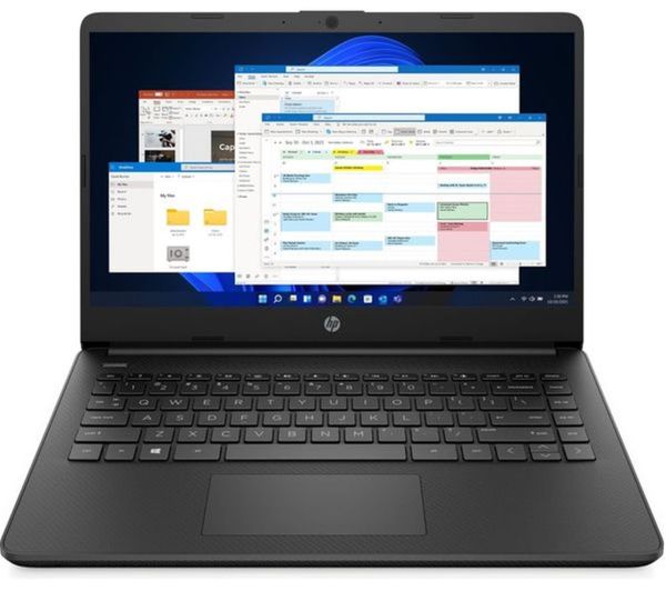 An image of HP 14s-dq3500sa 14" Refurbished Laptop - Intel® Celeron®, 64 GB eMMC, Black (Very Good Condition)