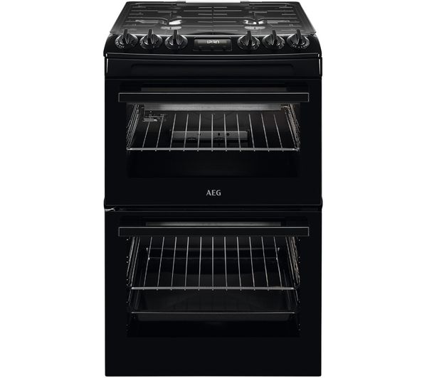 An image of AEG CGX1130ACB 55 cm Gas Cooker - Black