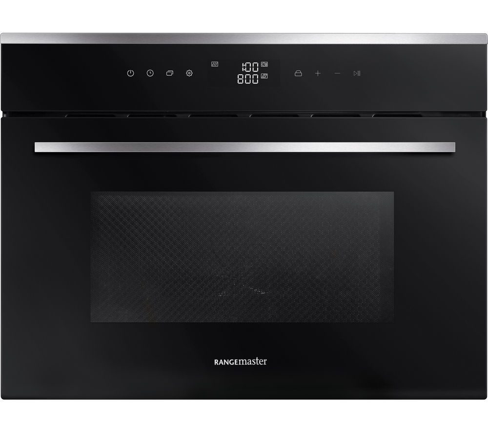 RANGEMASTER RMB45MCBL/SS Built-in Combination Microwave – Black & Stainless Steel, Stainless Steel