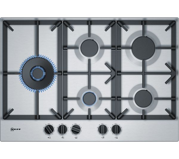 NEFF N70 T27DS79N0 Gas Hob - Stainless Steel, Stainless Steel