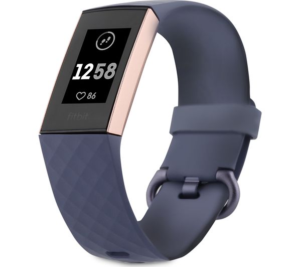 blue gray rose gold fitbit