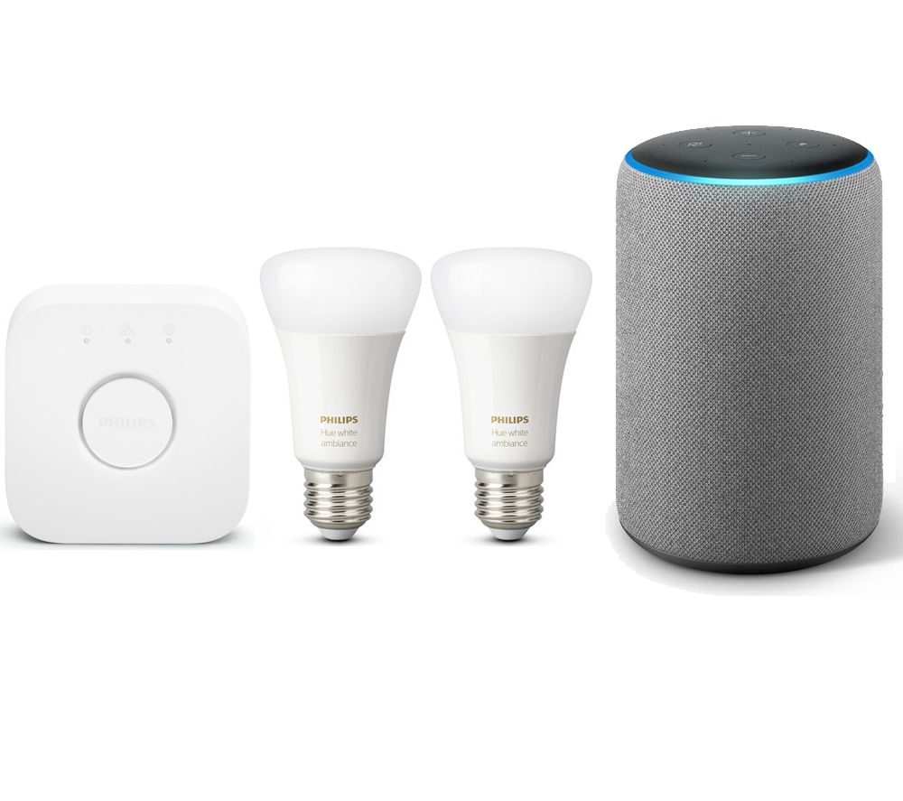 AMAZON Echo Plus (2018) & Hue White and Colour Ambiance Mini E27 Smart Bulb Starter Kit Bundle Review