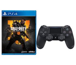 PS4 Call of Duty: Black Ops 4 & DualShock 4 V2 Wireless Controller Bundle - Black