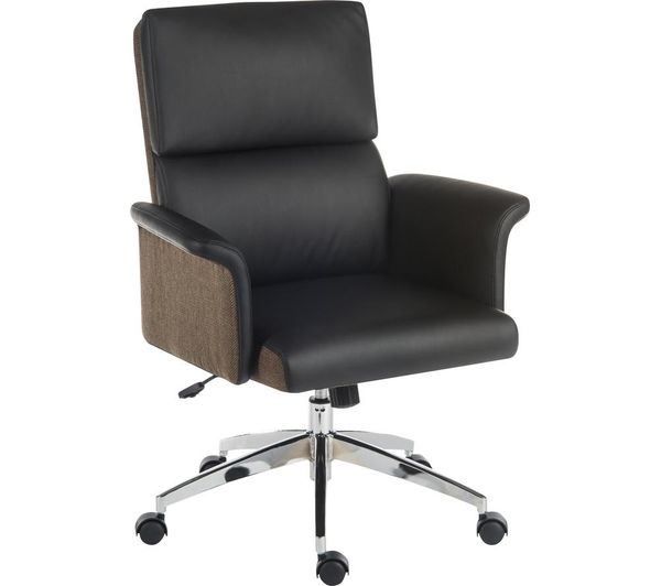 Teknik Elegance Medium Faux Leather Executive Chair Black Brown