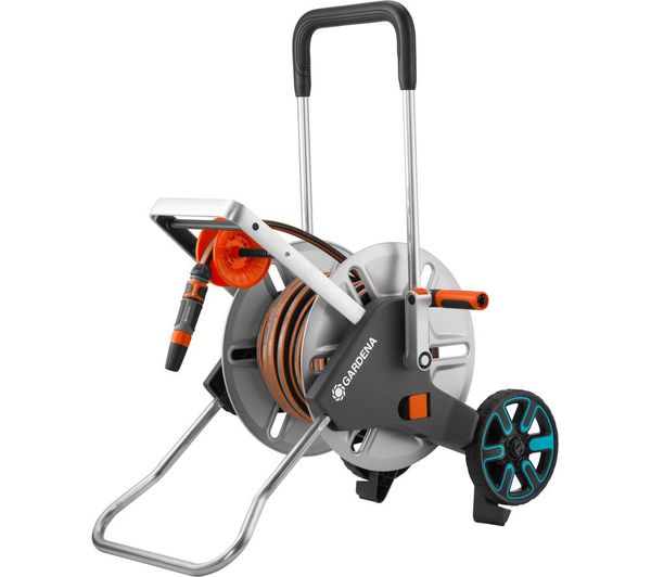 Gardena Aquaroll M Easy Metal Set Hose Trolley 25 M