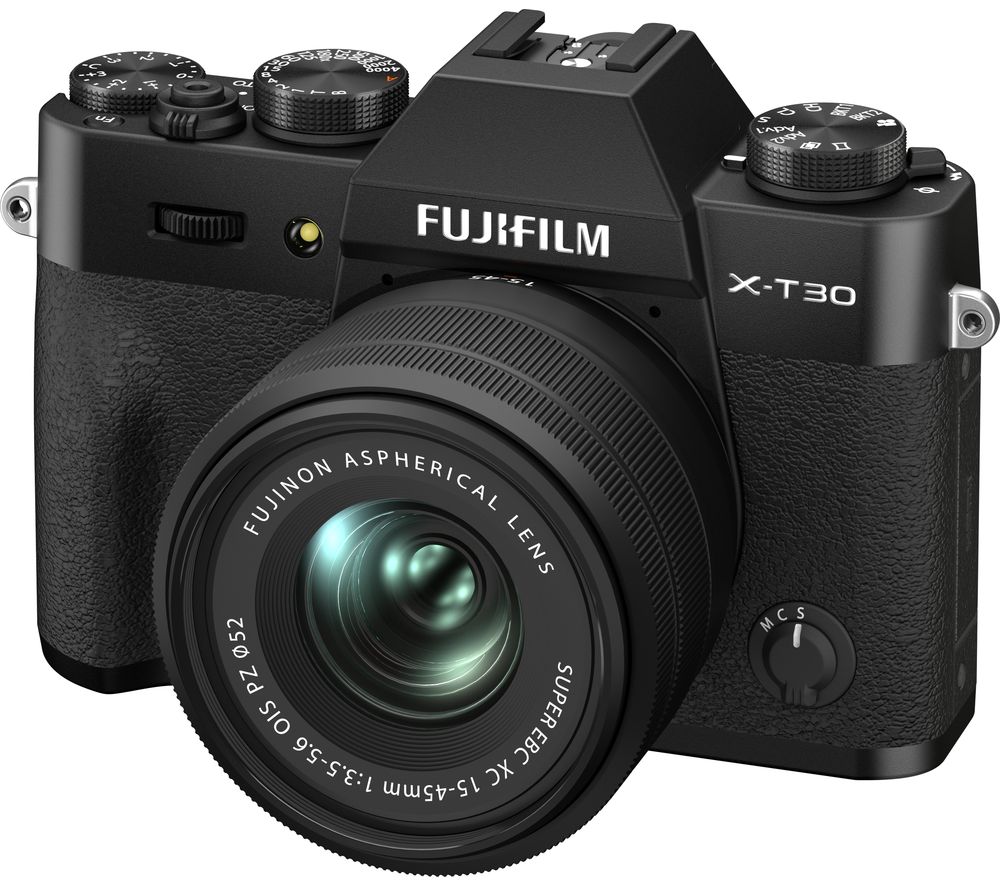 X-T30 II Mirrorless Camera with FUJINON XC 15-45 mm f/3.5-5.6 OIS PZ Lens - Black