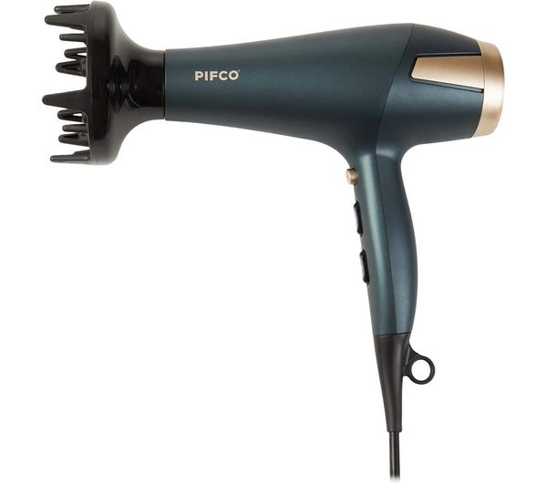Pifco Smooth Dry Curl 204530 Hair Dryer Blue Gold