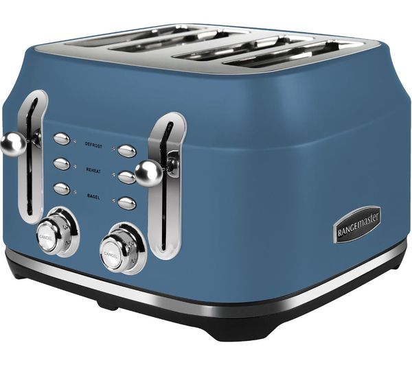 Rangemaster Classic Collection Rmcl4s201sb 4 Slice Toaster Stone Blue