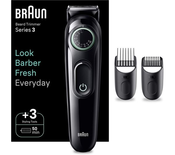 Braun Series 3 Brabt3411 Beard Trimmer Black Green