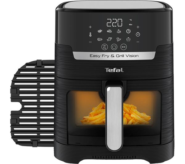 Image of TEFAL Easy Fry and Grill Vision EY506840 Air Fryer & Grill - Black