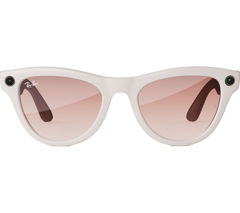 Meta Skyler (Standard) Smart Glasses - Shiny Grey, Cinnamon Pink