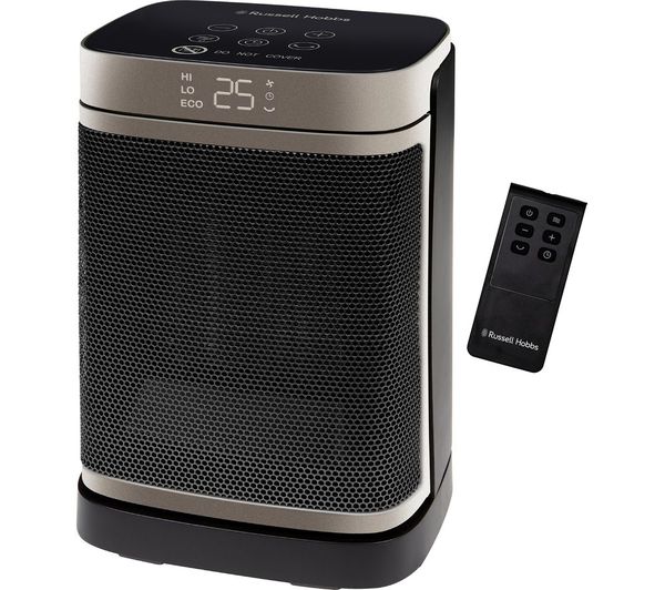 Russell Hobbs Rhch2001g Ceramic Fan Heater Black Gold