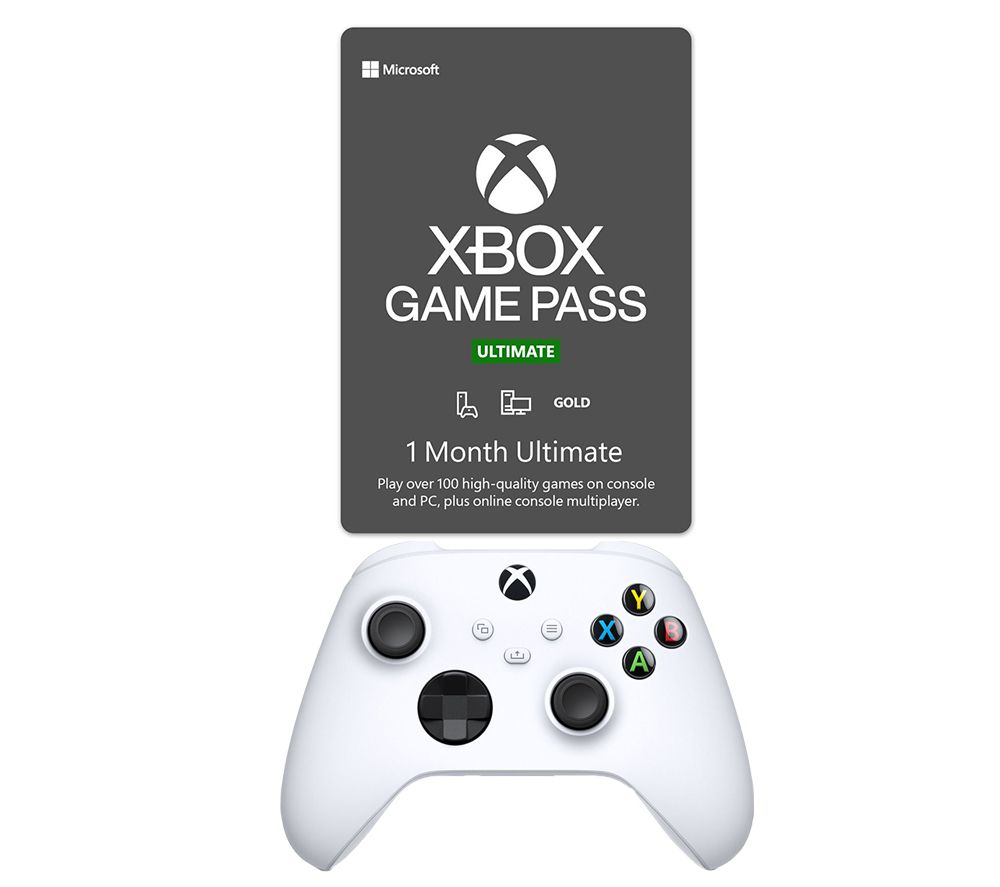 Wireless Controller (Robot White) & Xbox Game Pass Ultimate Bundle