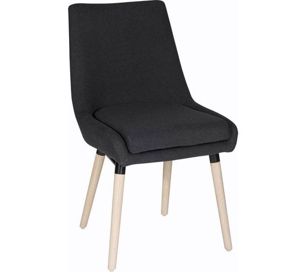 Teknik Welcome Brushed Fabric Reception Chair Graphite Set Of 2
