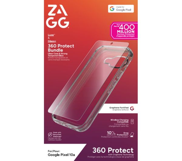ZAGG Luxe Pixel 10a Case & Screen Protector Bundle - Clear