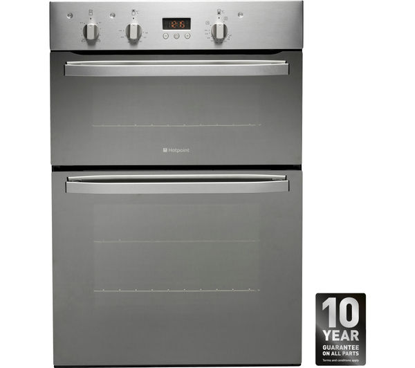 Buy HOTPOINT DD53X Electric Double Oven Stainless Steel Free