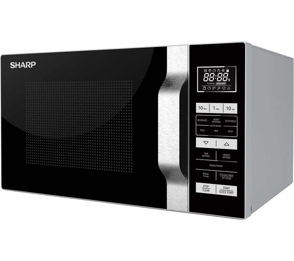 Buy SHARP R760SLM Microwave with Grill - Silver & Black | Free Delivery