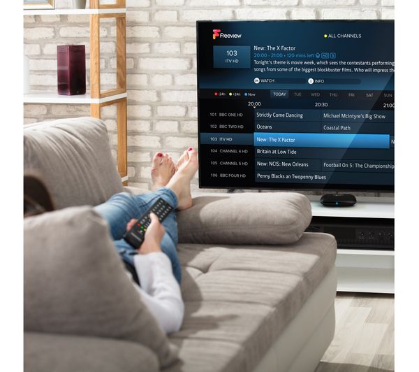 Telecomando Originale Freesat Telecomando Originale Manhattan T1 SX Freeview HD, Ricambio Compatibile Con Modelli Freeview E Freesat Walkie Talkie Tower