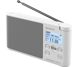 SONY XDR-S41D Portable DAB+/FM Clock Radio - White