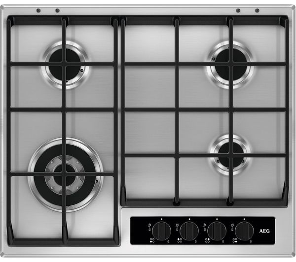 AEG HG65SY4551 Gas Hob - Stainless Steel, Stainless Steel