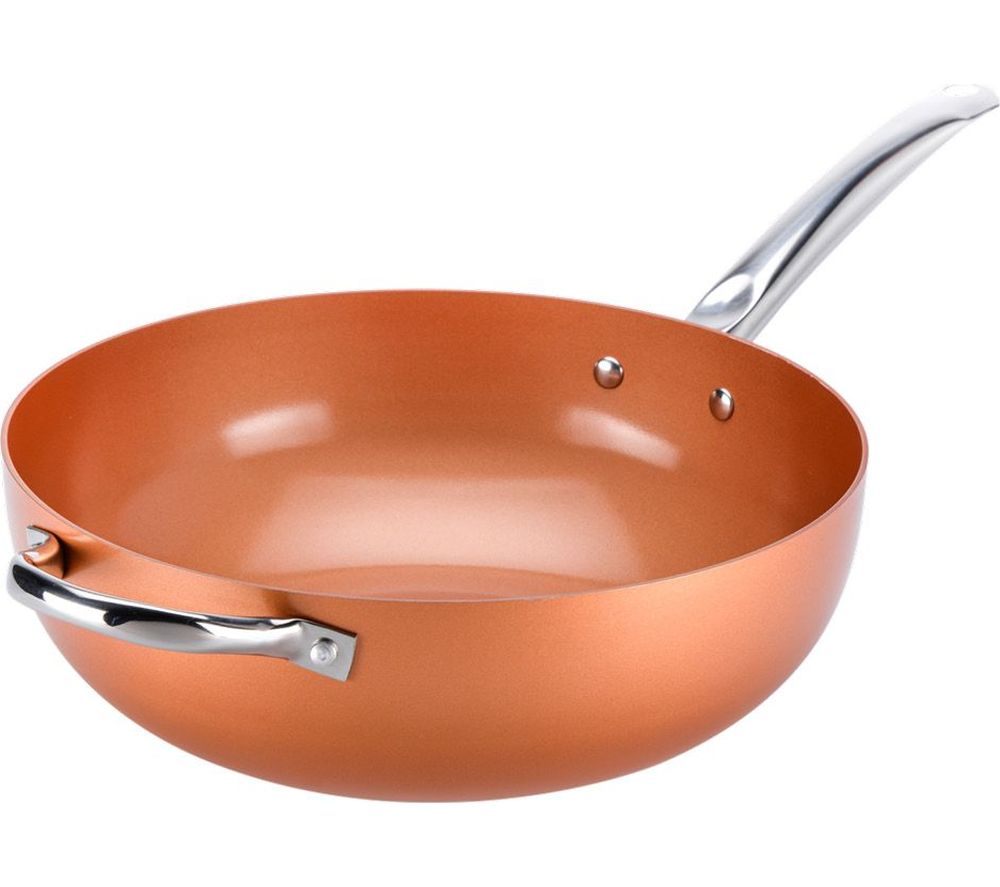 Buy HIGH STREET TV Copper Chef CCWOK12 30 cm Nonstick Wok Copper