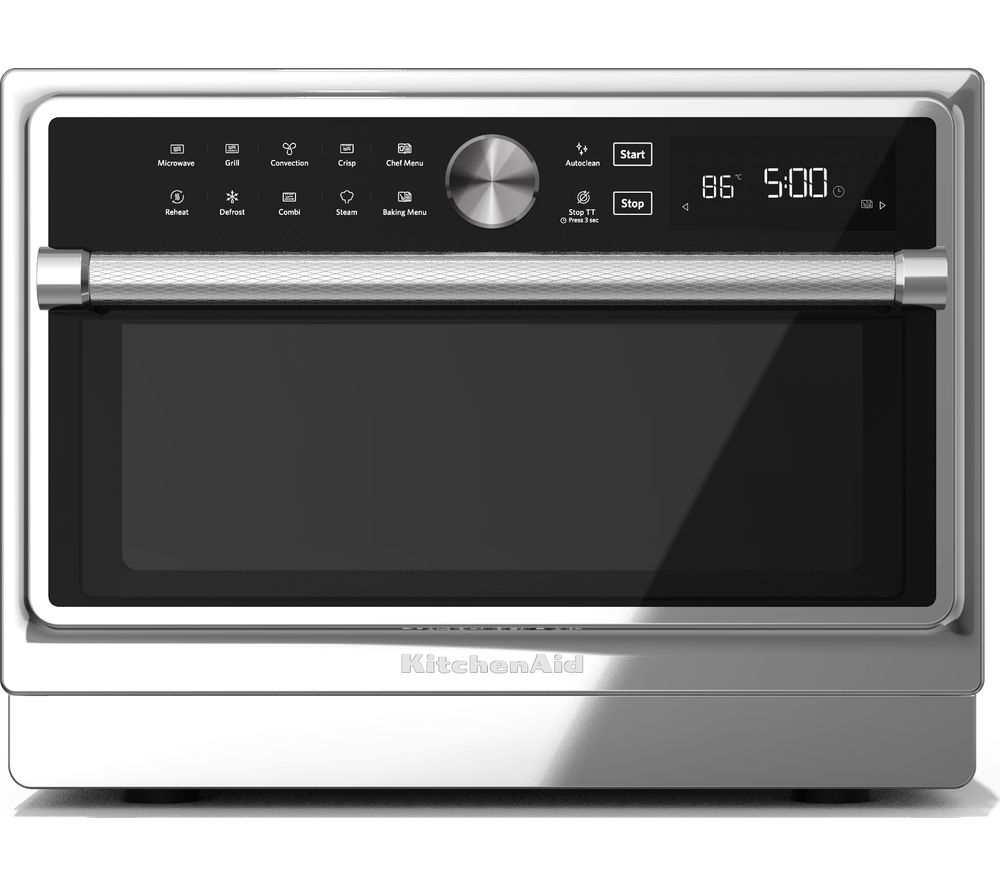 KITCHENAID KMQFX 33910 Combination Microwave - Silver & Black, Silver