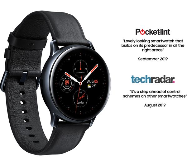Buy SAMSUNG Galaxy Watch Active 2 4G - Black, Leather & Stainless Steel