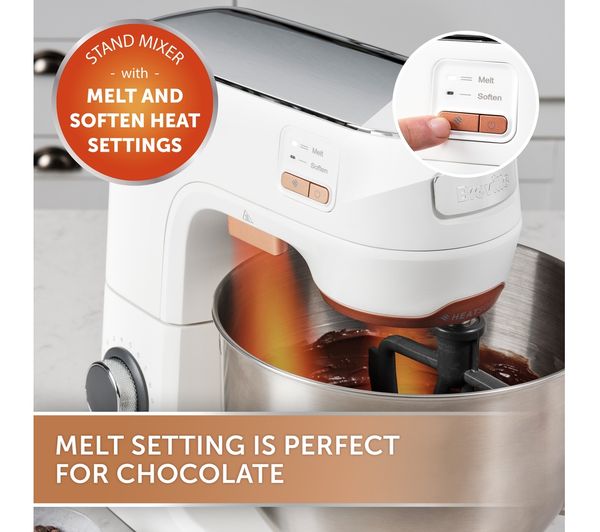 2165751 BREVILLE HeatSoft VFM027 Stand Mixer White & Stainless