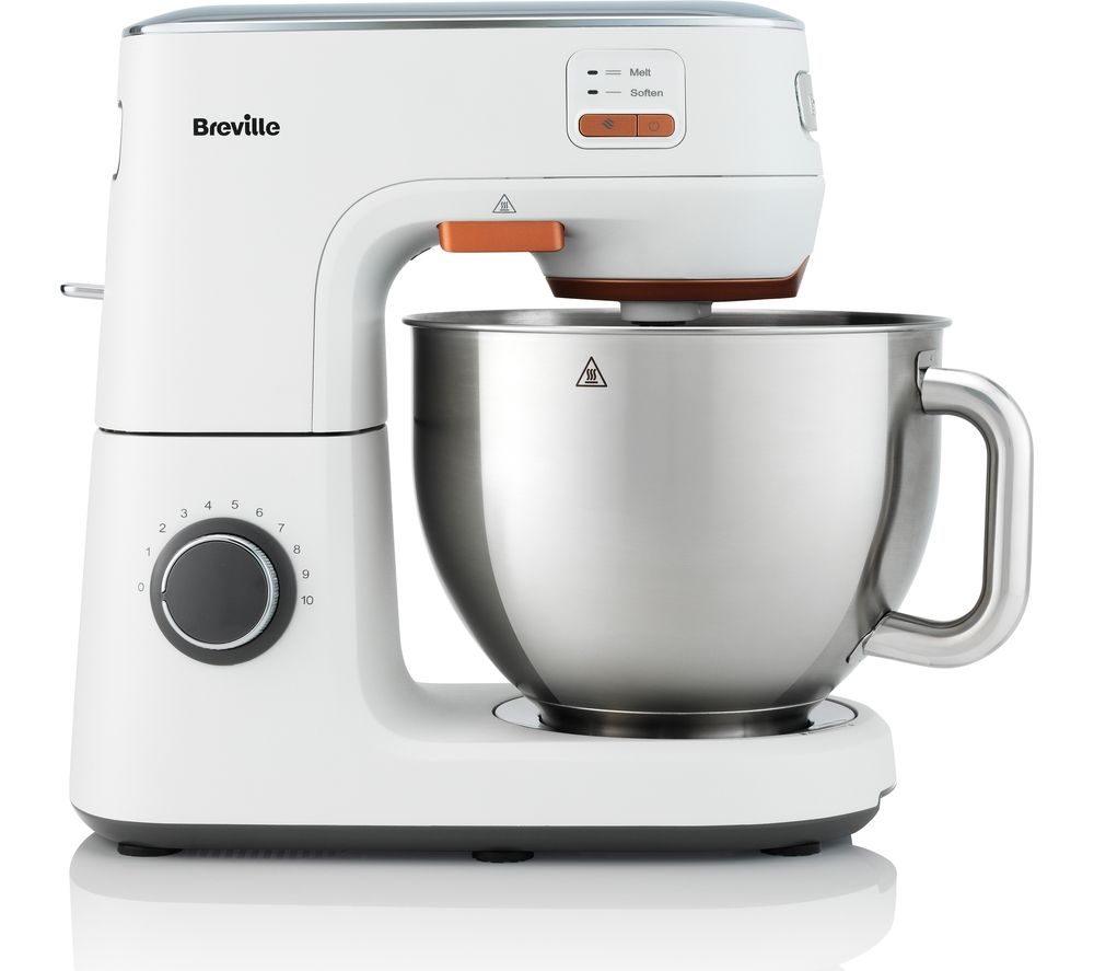 BREVILLE HeatSoft VFM027 Stand Mixer White & Stainless Steel Fast