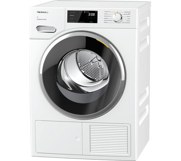 Miele T1 Ecospeed Twh780 Wp Wifi Enabled 9 Kg Heat Pump Tumble Dryer White