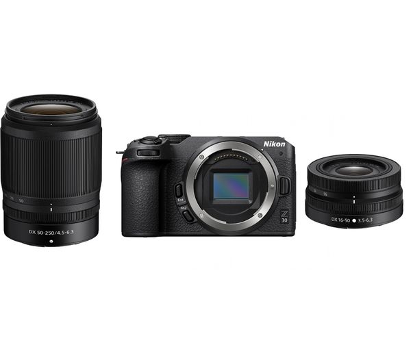 Image of NIKON Z 30 Mirrorless Camera with NIKKOR Z DX 16-50 mm f/3.5-6.3 VR & 50-250 mm f/4.5-6.4 VR Lens